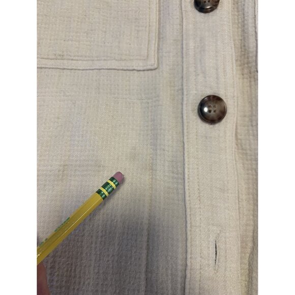 Madewell Waffle Knit Cotton Button Up Shirt Jacket Size S - Picture 8 of 8